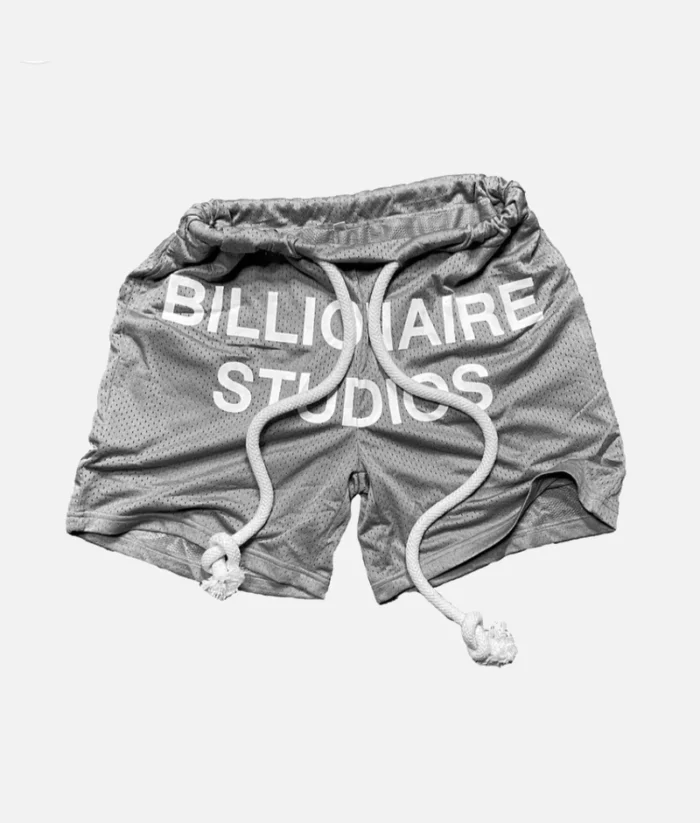 Billionaire Studios Bill Net Shorts Grey (1)